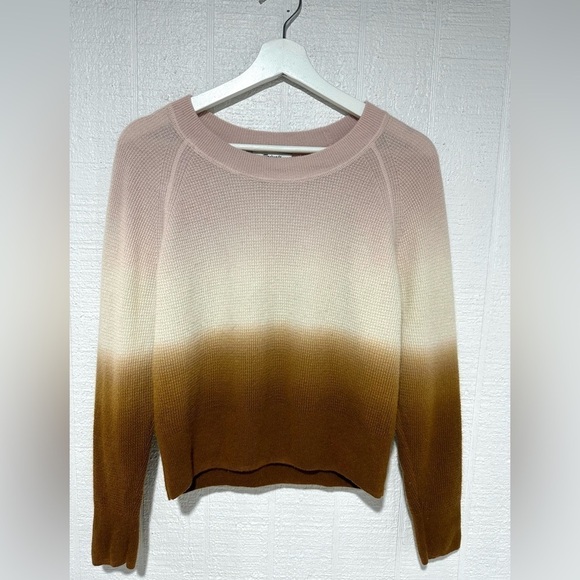 Madewell dip dye cashmere shrunken sweater size M - Picture 2 of 11